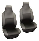 Fundas Protectoras Tapizadas en Piel Negra y Faja Central Negra 2 Plazas