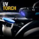 Luz de inspección LED recargable con anillo UV de enfoque