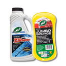 Pack Esponja Jumbo com Champô Auto com Cera Zip Wax 1L Turtle Wax