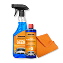 Pack Limpieza Exterior - Limpiacristales 500 ml + Limpiacristales Concentrado 150 ml + Paño de Microfibra