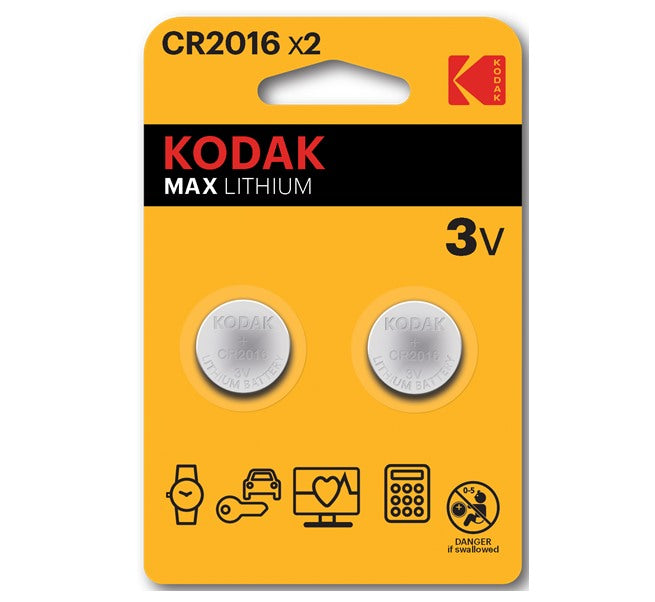 Baterías Kodak Ultra Lithium CR2016 (paquete de 5)