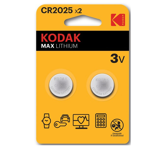 Pilhas Kodak Ultra Lítio CR2025 (Pack 2)