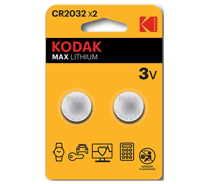 Pilhas Kodak Ultra Lítio CR2032 (Pack 2)