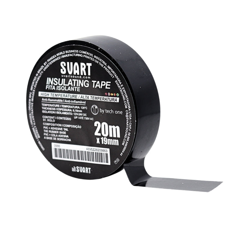Fita Isoladora Preta Alta Temperatura 20 m x 19 mm