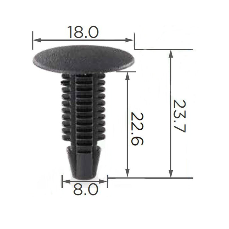 Molas de Fixação em Plástico C109 (embalagem com 50 molas)