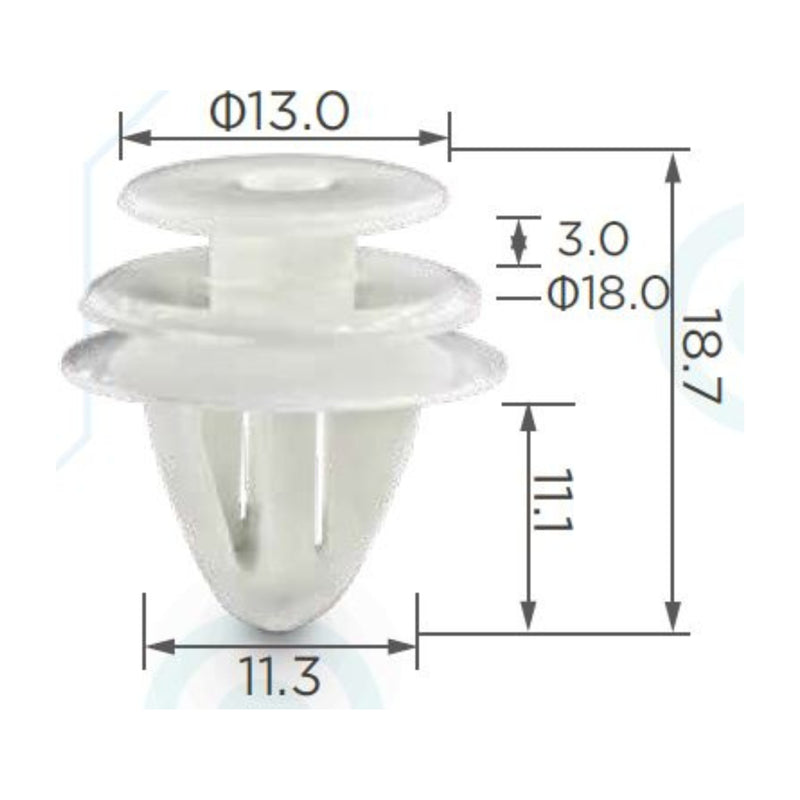 Molas de Fixação em Plástico C271 (embalagem com 50 molas)