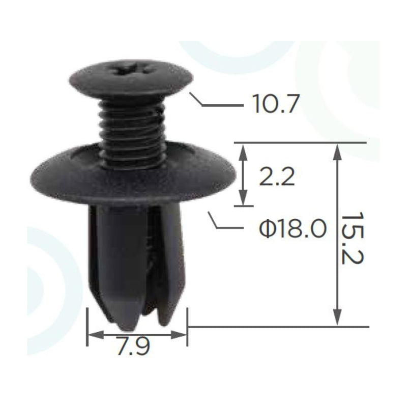 Molas de Fixação em Plástico C578 (embalagem com 50 molas)