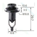 Molas de Fixação em Plástico C584 (embalagem com 50 molas)