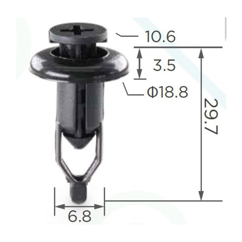 Molas de Fixação em Plástico C584 (embalagem com 50 molas)