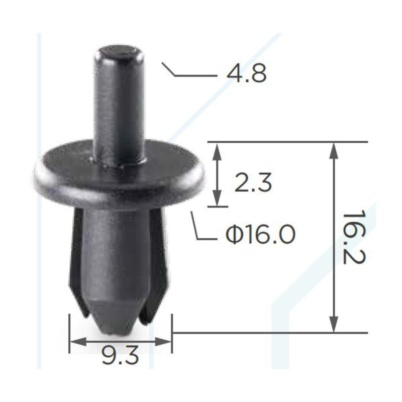 Molas de Fixação em Plástico C678 (embalagem com 50 molas)