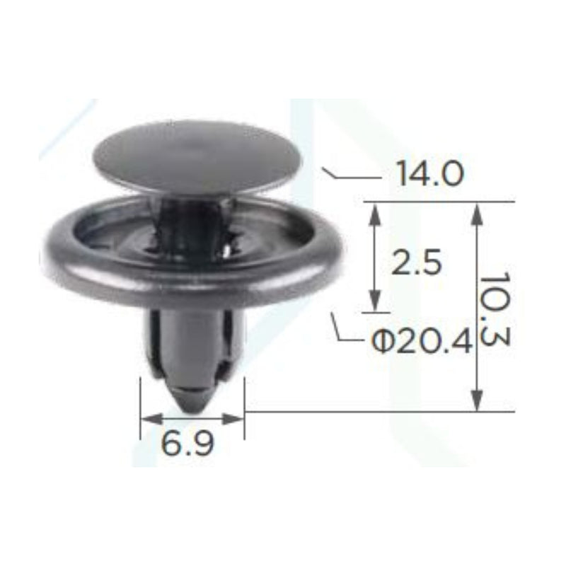 Molas de Fixação em Plástico C90 (embalagem com 50 molas)