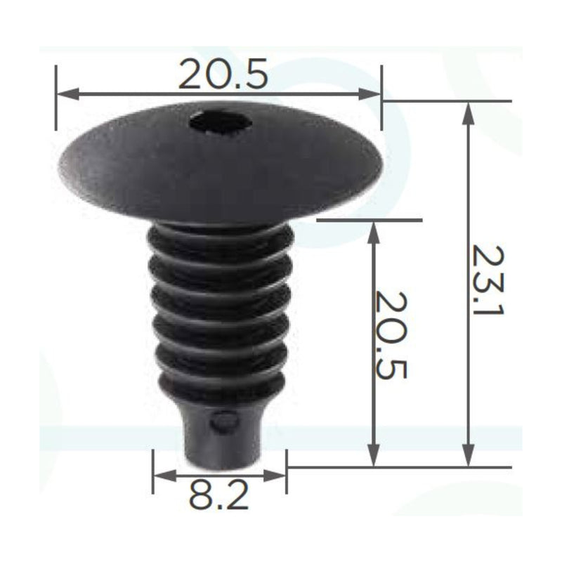 Molas de Fixação em Plástico C942 (embalagem com 50 molas)