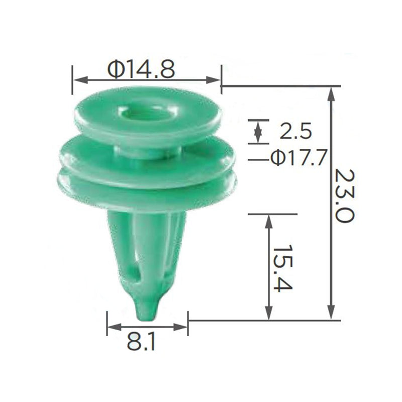 Molas de Fixação em Plástico C977 (embalagem com 50 molas)