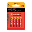 Pilhas Kodak Super Heavy Duty ZINC LR6 AA (PACK4+1)
