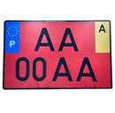 Matrícula Rectangular de Acrílico Grabada con Año y Mes