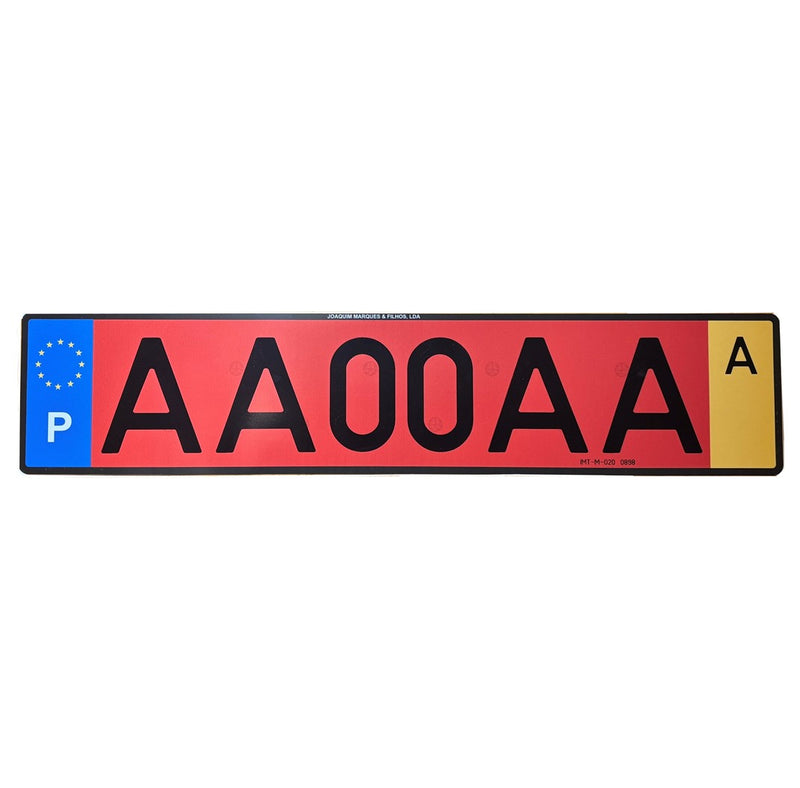 Matrícula Rectangular de Acrílico Grabada con Año y Mes