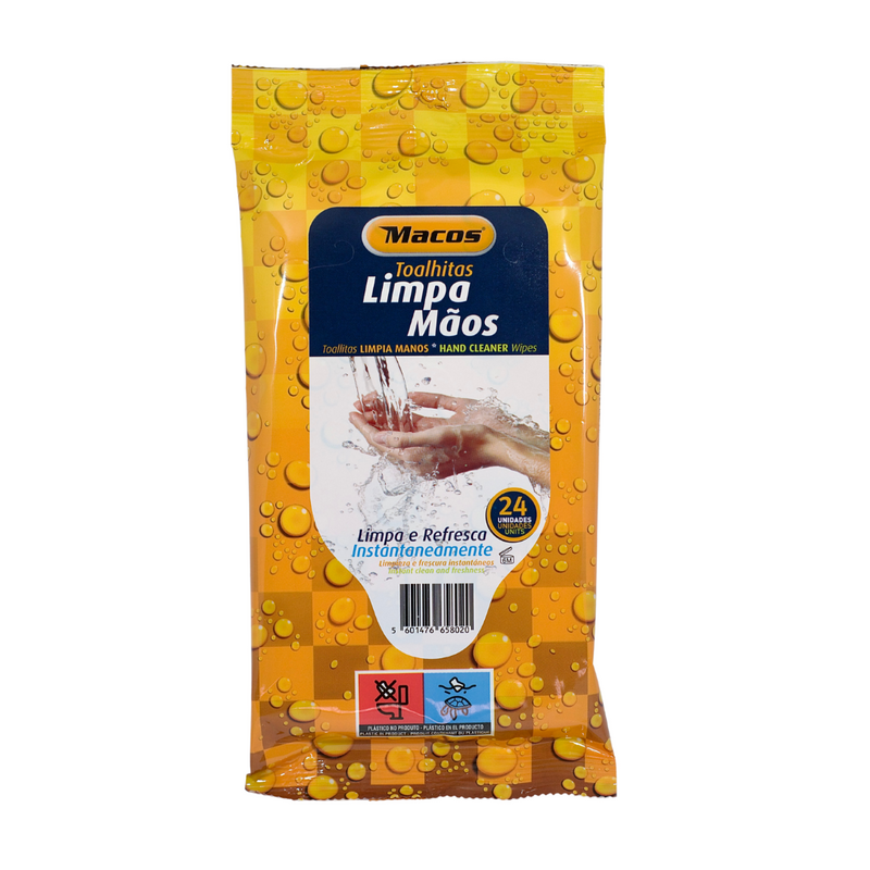 Toallitas limpiadoras de manos (20 toallitas)