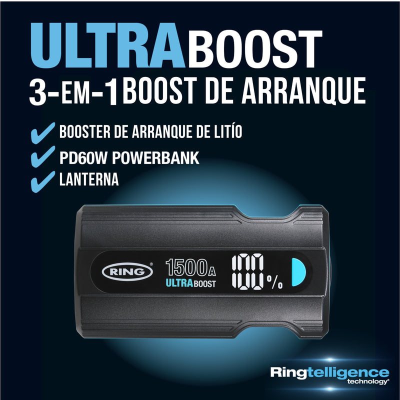 Ultra Booster de Arranque Compacto Litio 12V 1500A