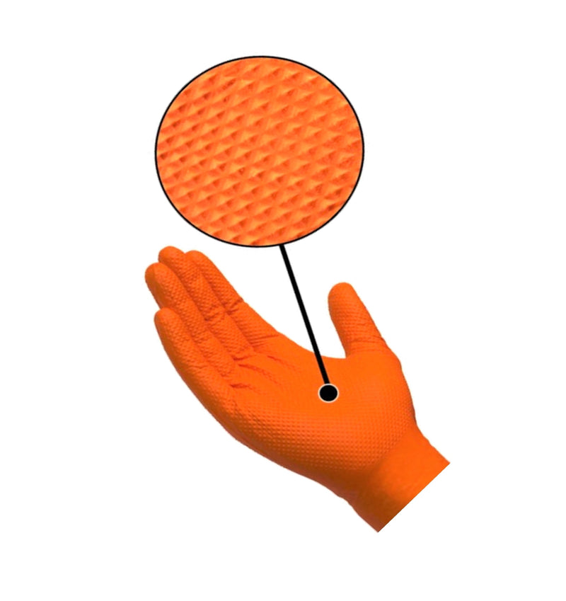 Luvas Nitrilo Laranja Ultragrip Tamanho L (Cx.50 unidades)