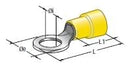 Terminal Isolado Argola 8.4 Amarelo