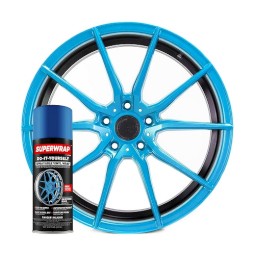Tinta Spray Vinil Removível Superwrap Azul Santorini - Soild Series